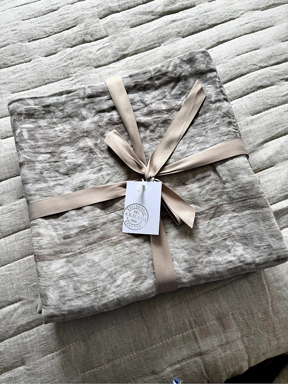 Arhaus Solange 100% Linen Duvet Linen Duvet in Gray Queen NWT